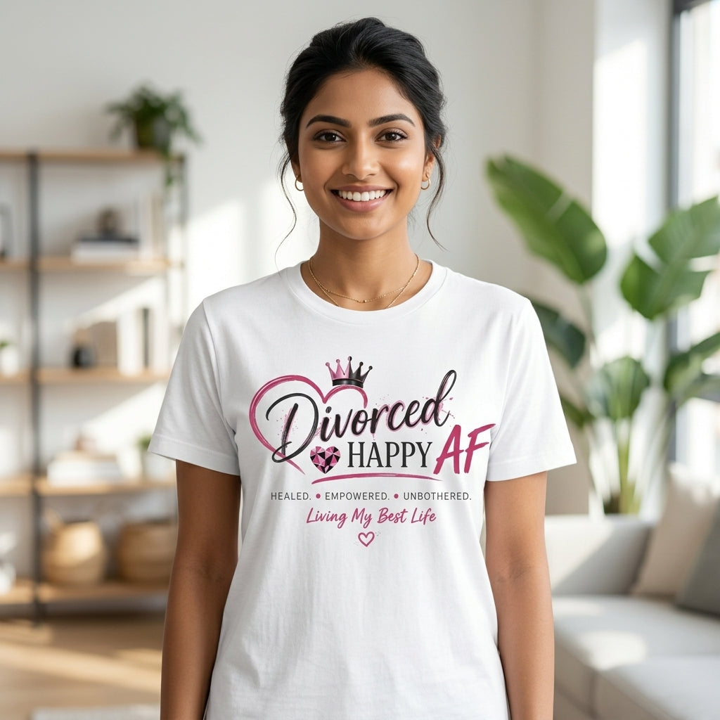 Living My Best Life Bella + Canvas 3001 Black T-Shirt | Divorced and Happy AF