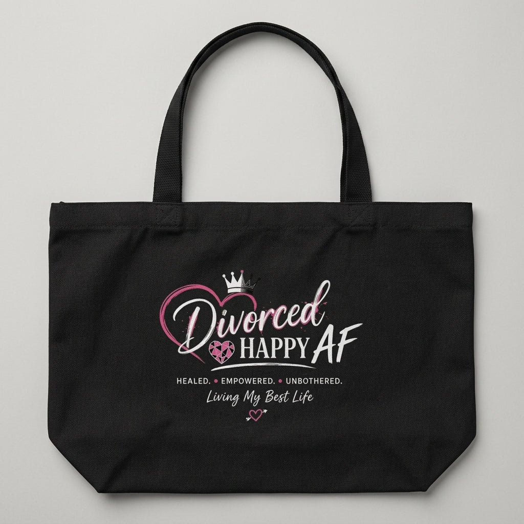 Living My Best Life Tote Bag | Divorced and Happy AF Large Eco Tote