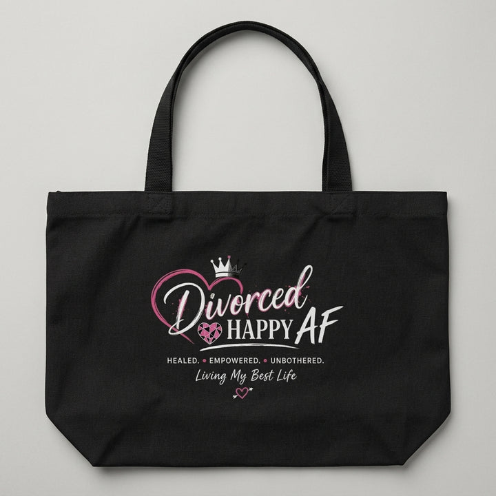 Living My Best Life Tote Bag | Divorced and Happy AF Large Eco Tote