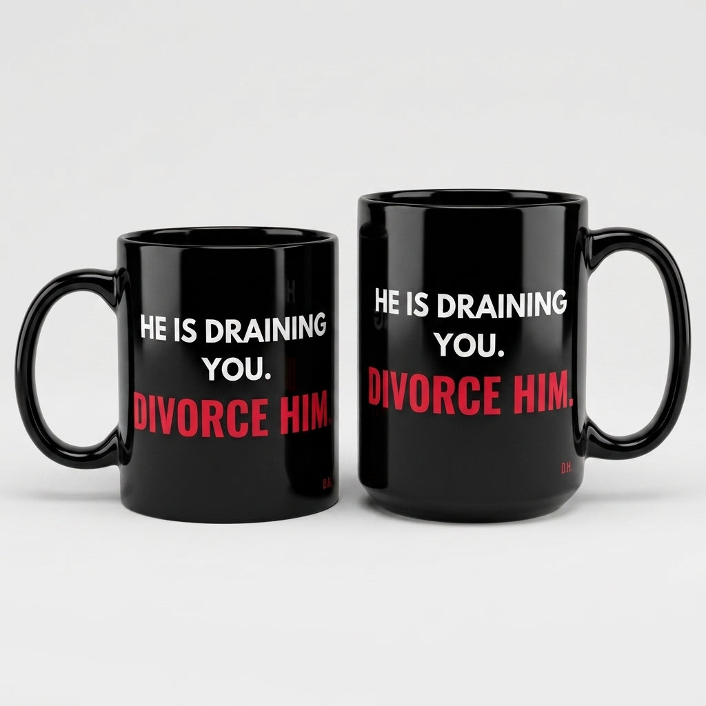He Is Draining You Divorce Him Mug