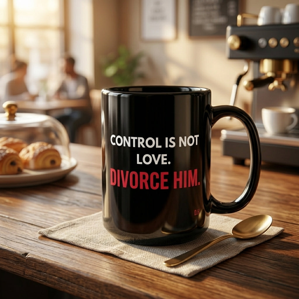 Control Is Not Love Divorce Him Mug