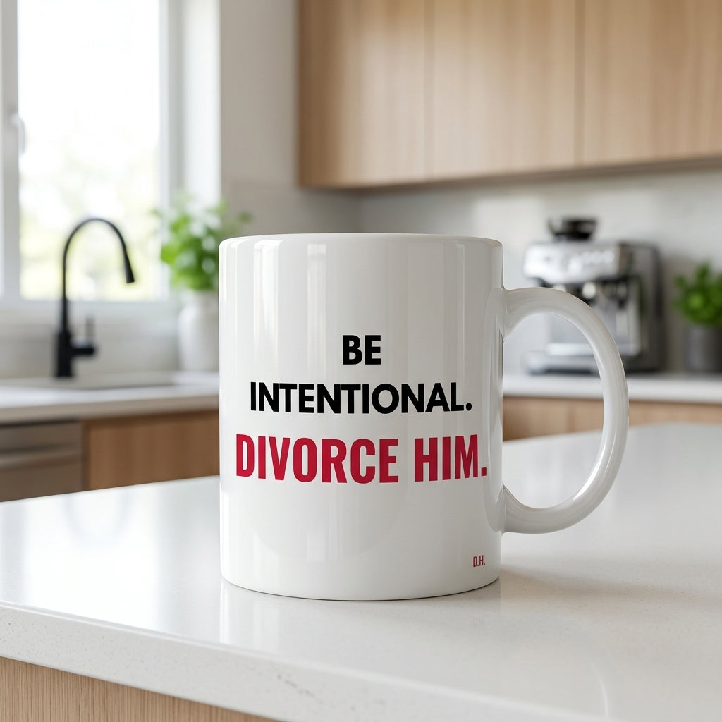 Be Intentional Divorce Him Mug