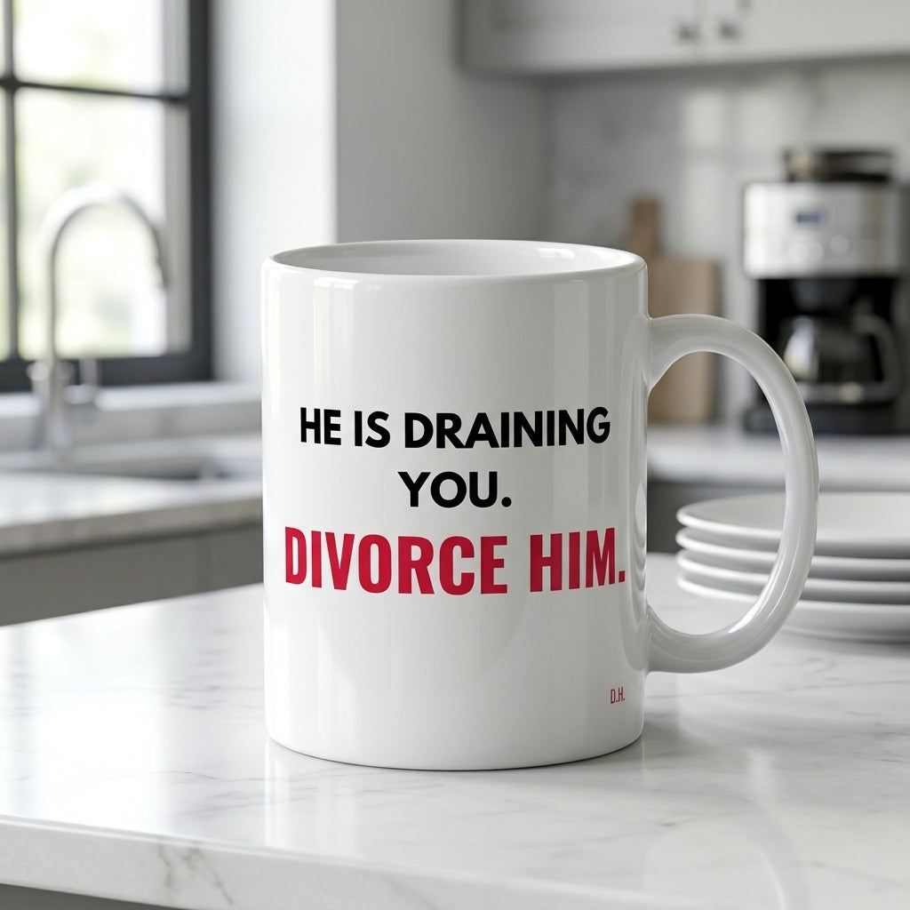 He Is Draining You Divorce Him Mug