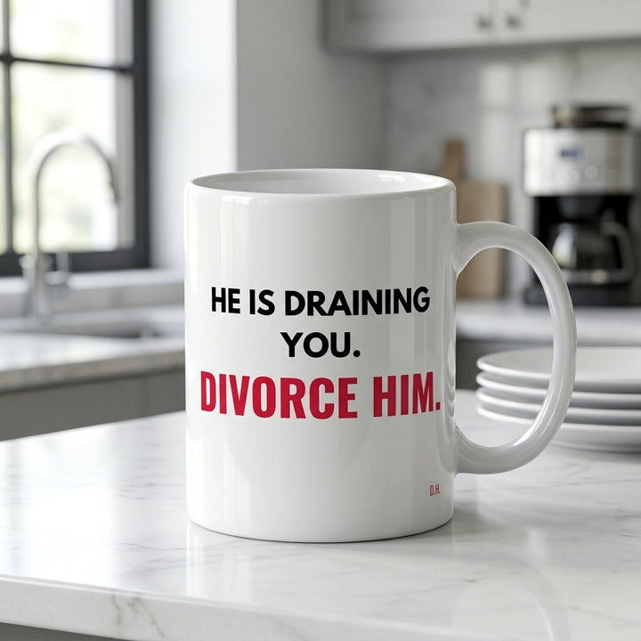 He Is Draining You Divorce Him Mug