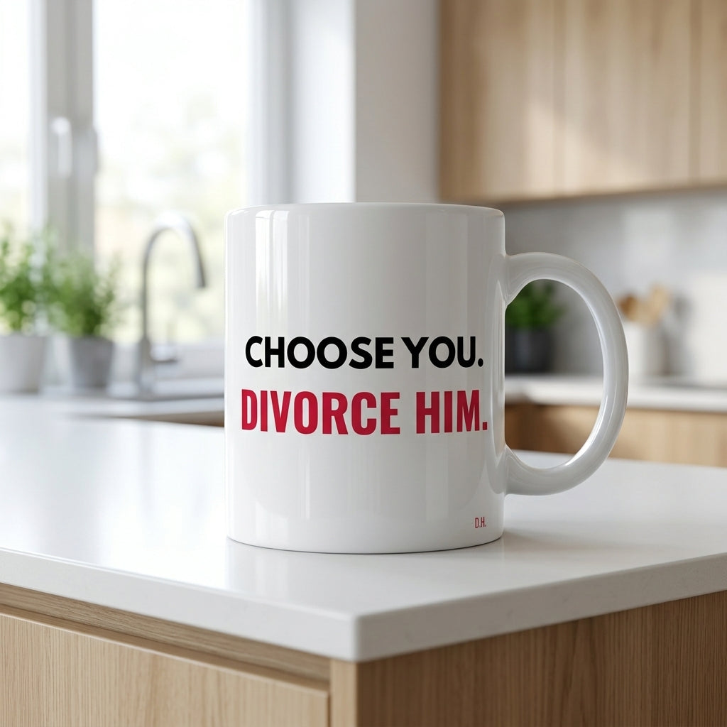 Choose You Divorce Him Mug