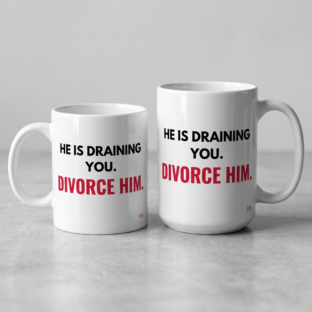 He Is Draining You Divorce Him Mug