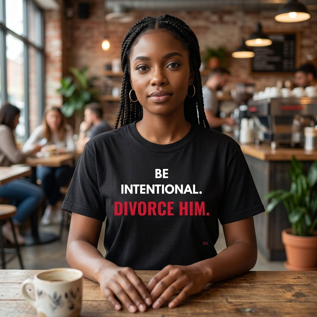 Be Intentional Divorce Him T-Shirt