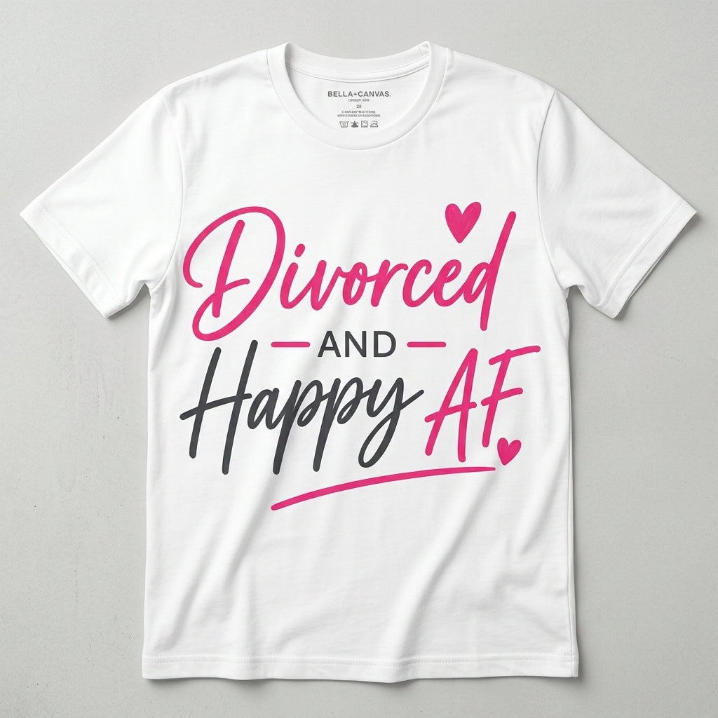 Divorced and Happy AF Unisex Logo T-Shirt | Bella + Canvas 3001