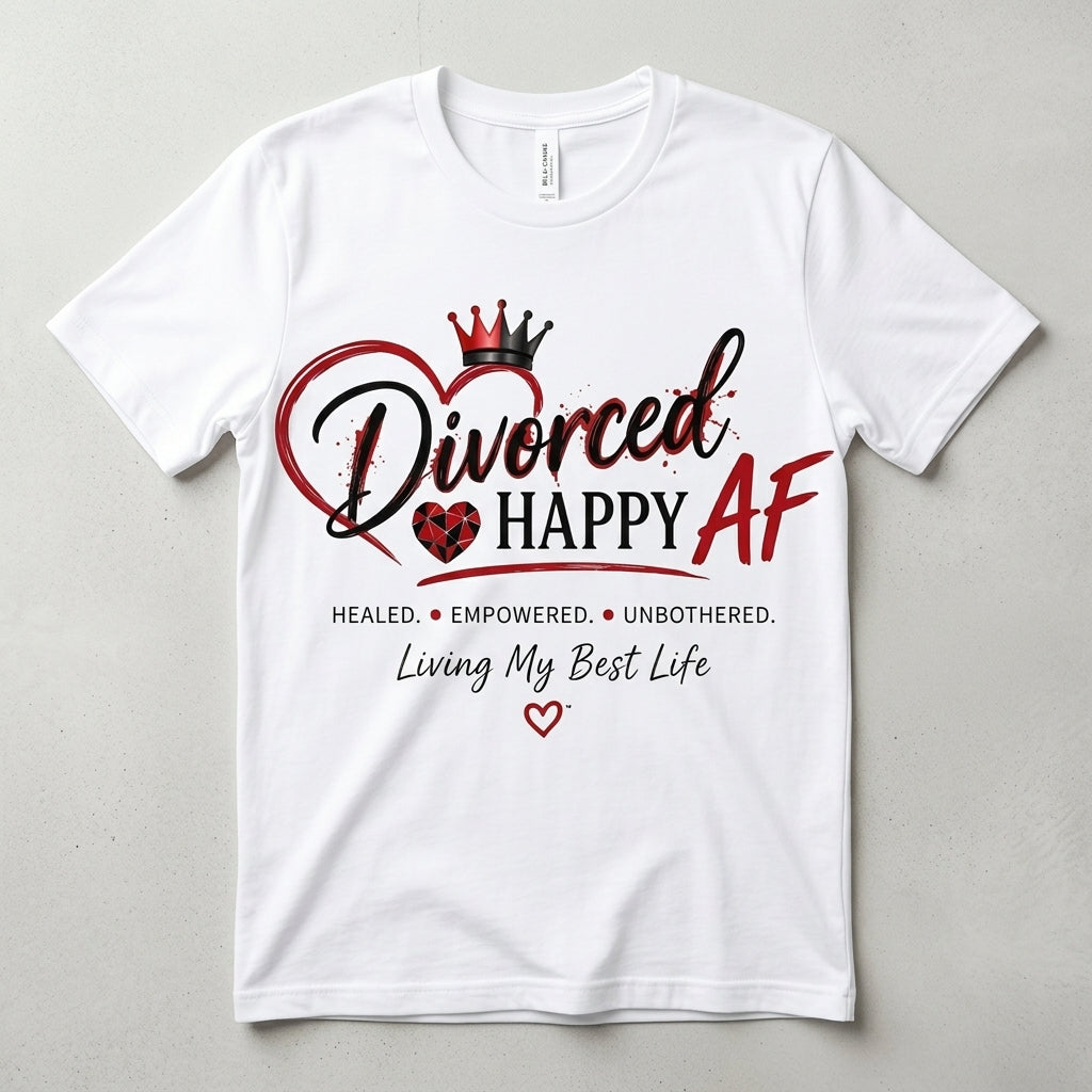 Living My Best Life Bella + Canvas 3001 Black T-Shirt | Divorced and Happy AF