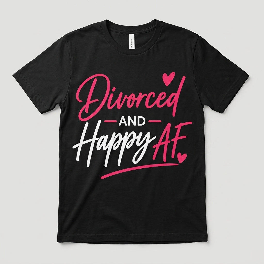 Divorced and Happy AF Unisex Logo T-Shirt | Bella + Canvas 3001