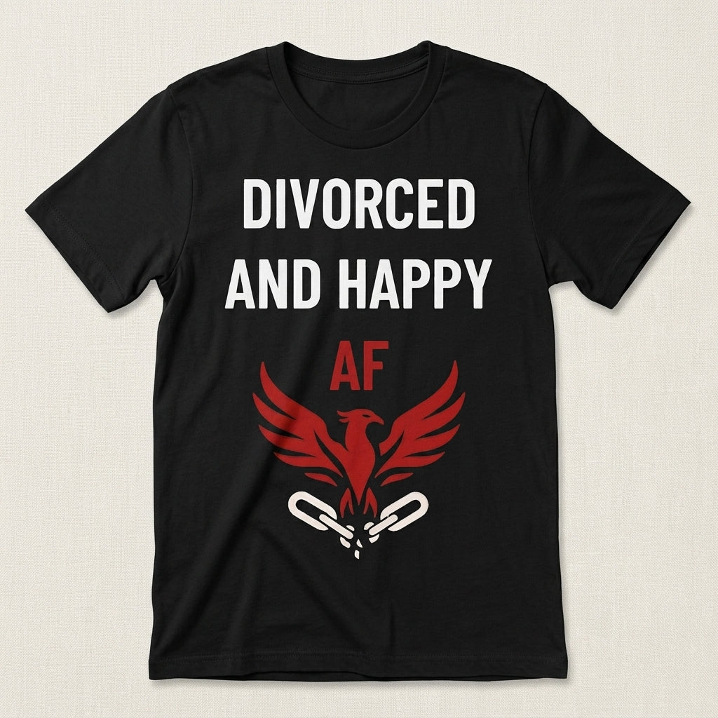 Divorced and Happy AF Unisex Logo T-Shirt | Bella + Canvas 3001