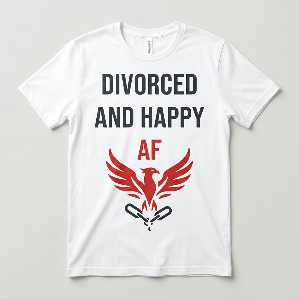 Divorced and Happy AF Unisex Logo T-Shirt | Bella + Canvas 3001