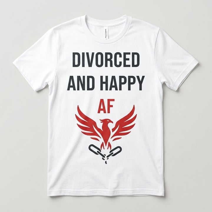 Divorced and Happy AF Unisex Phoenix Logo T-Shirt | Bella + Canvas 3001