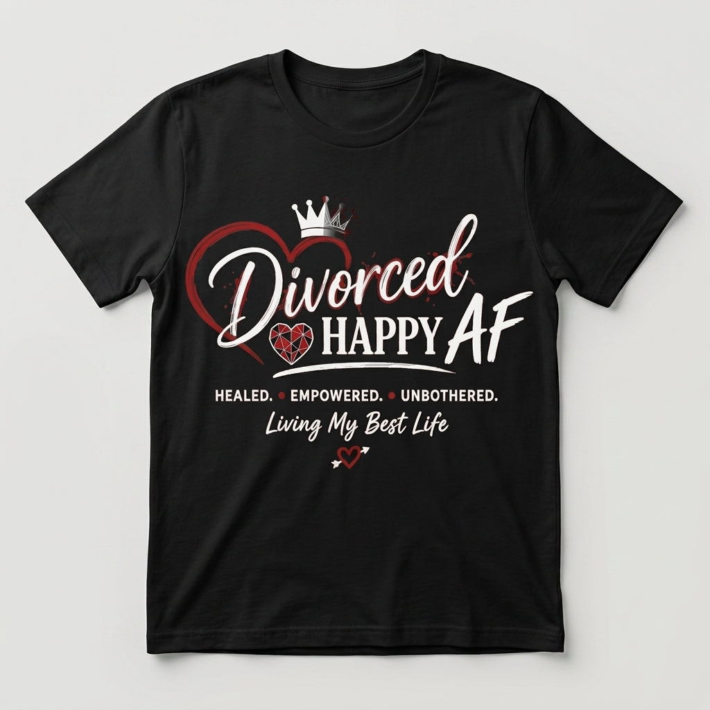 Living My Best Life Bella + Canvas 3001 Black T-Shirt | Divorced and Happy AF