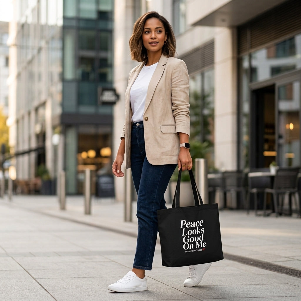 Peace Looks Good On Me Tote Bag