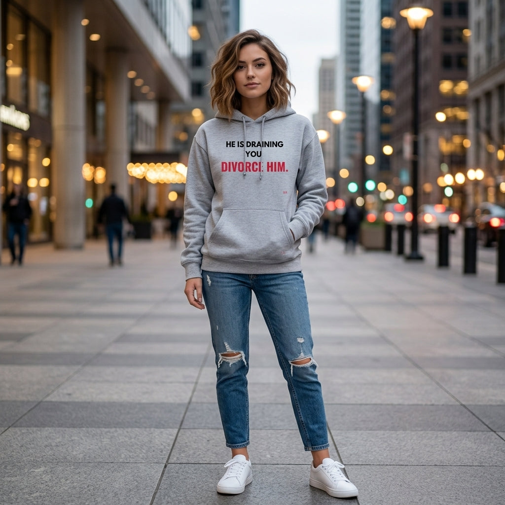 He Is Draining You Divorce Him Hoodie