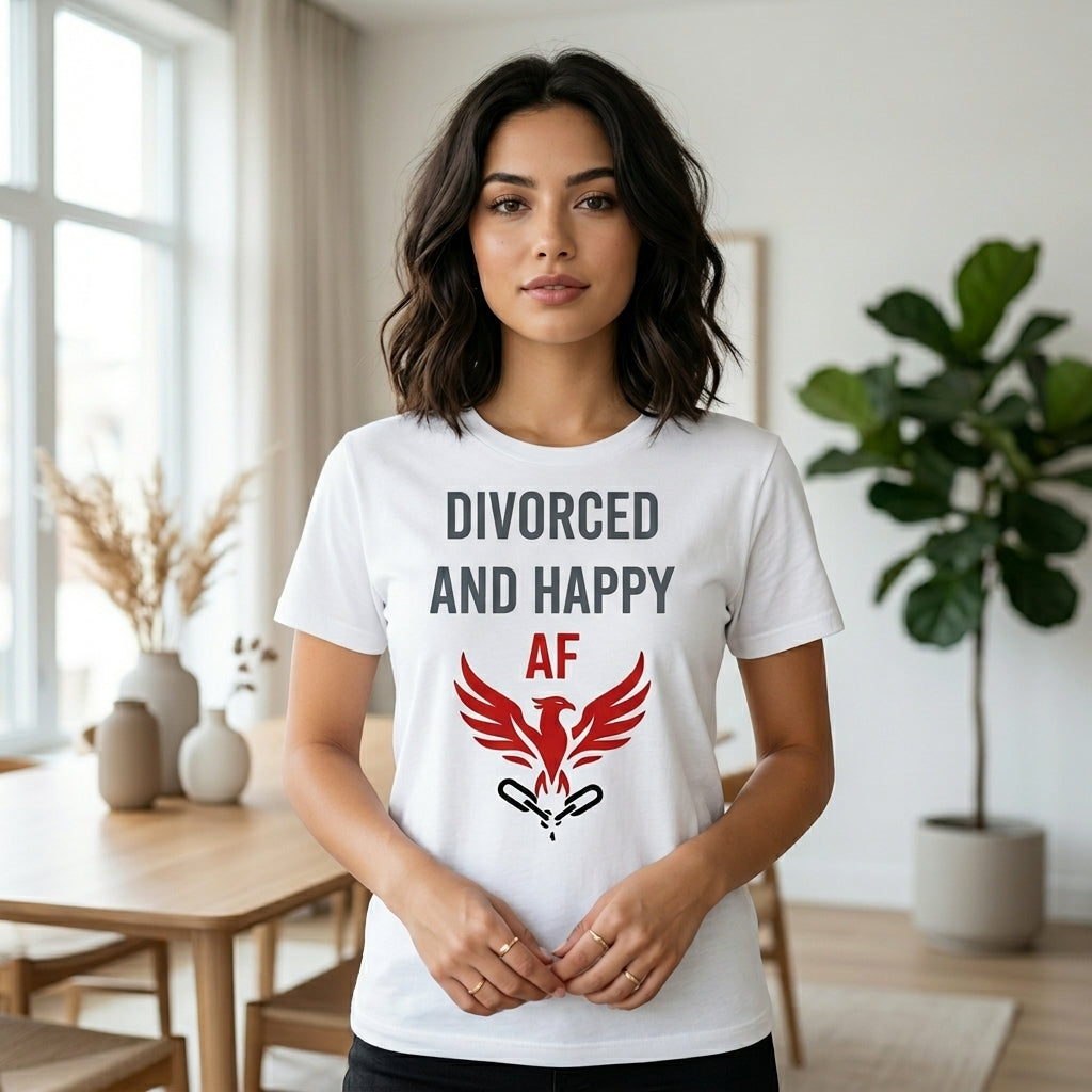 Divorced and Happy AF Unisex Logo T-Shirt | Bella + Canvas 3001