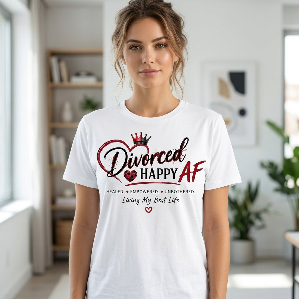 Living My Best Life Bella + Canvas 3001 Black T-Shirt | Divorced and Happy AF
